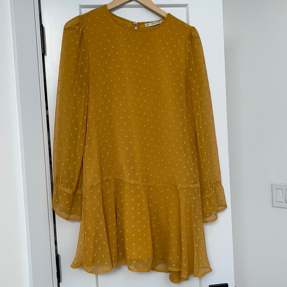 Mustard Flowy Zara Dress